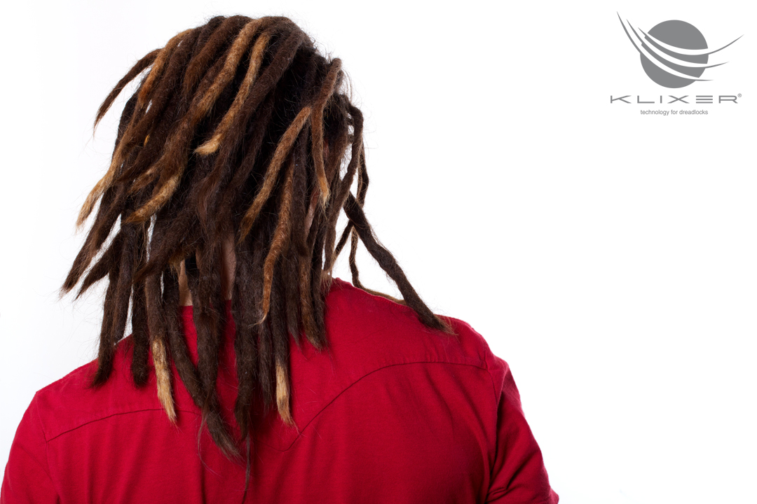 back view of a klixer dreadlock hairstyle